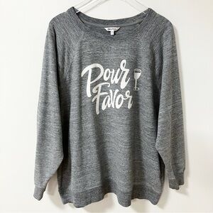 Wildfox | Gray Pour Favor Sweatshirt XL